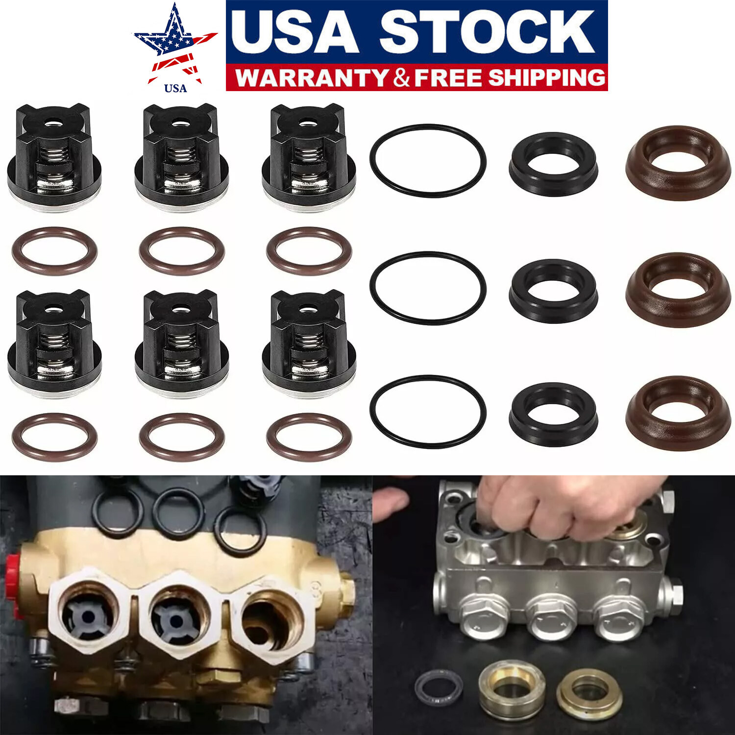 AR1828 Water Pump Valves AR1857 Pressure Washer Packing Kit For Annovi Reverberi