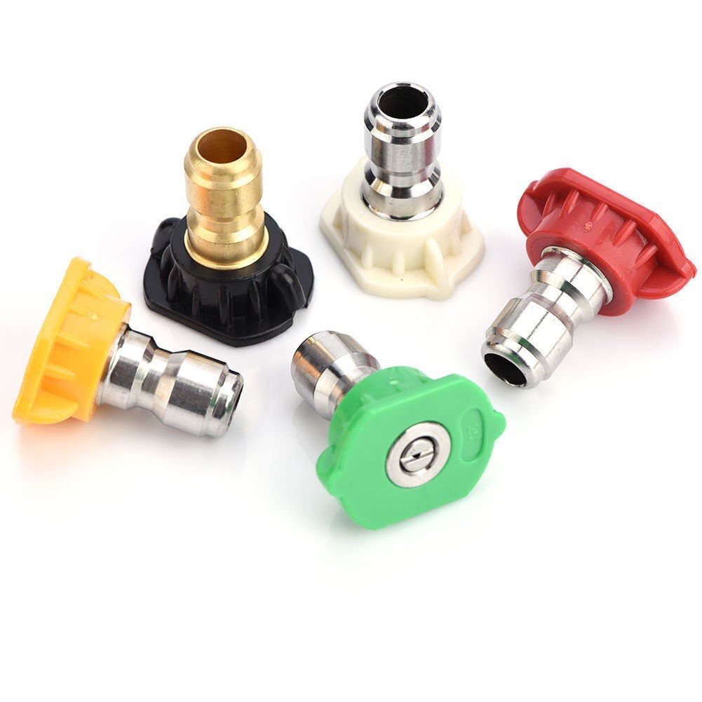 5PCS Pressure Washer Spray Tips Nozzles High Power Kit Quick Connect 1/4″ Set