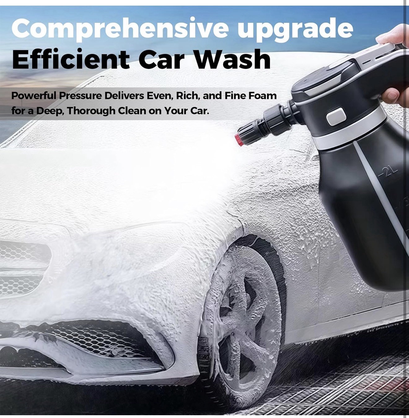 Electric Foam Sprayer 2L Portable Rechargeable Cordless Pressurized Spray Foam