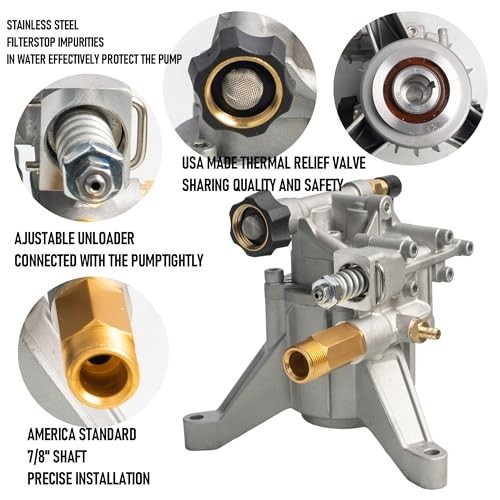 Hourleey Vertical Pressure Washer Pump 3400 PSI 2.5 GPM Replacement