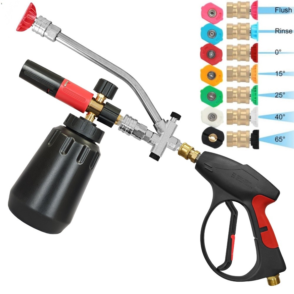 High Pressure Washer Gun Car Wash Soap Lance Cannon Spray Jet Bottle Snow Foam