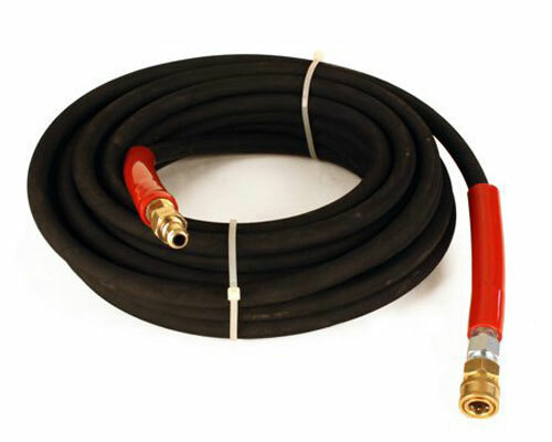 Raptor Blast 6000 PSI BLACK 2 Wire Braid Pressure Washer Hose 100′ & Couplers