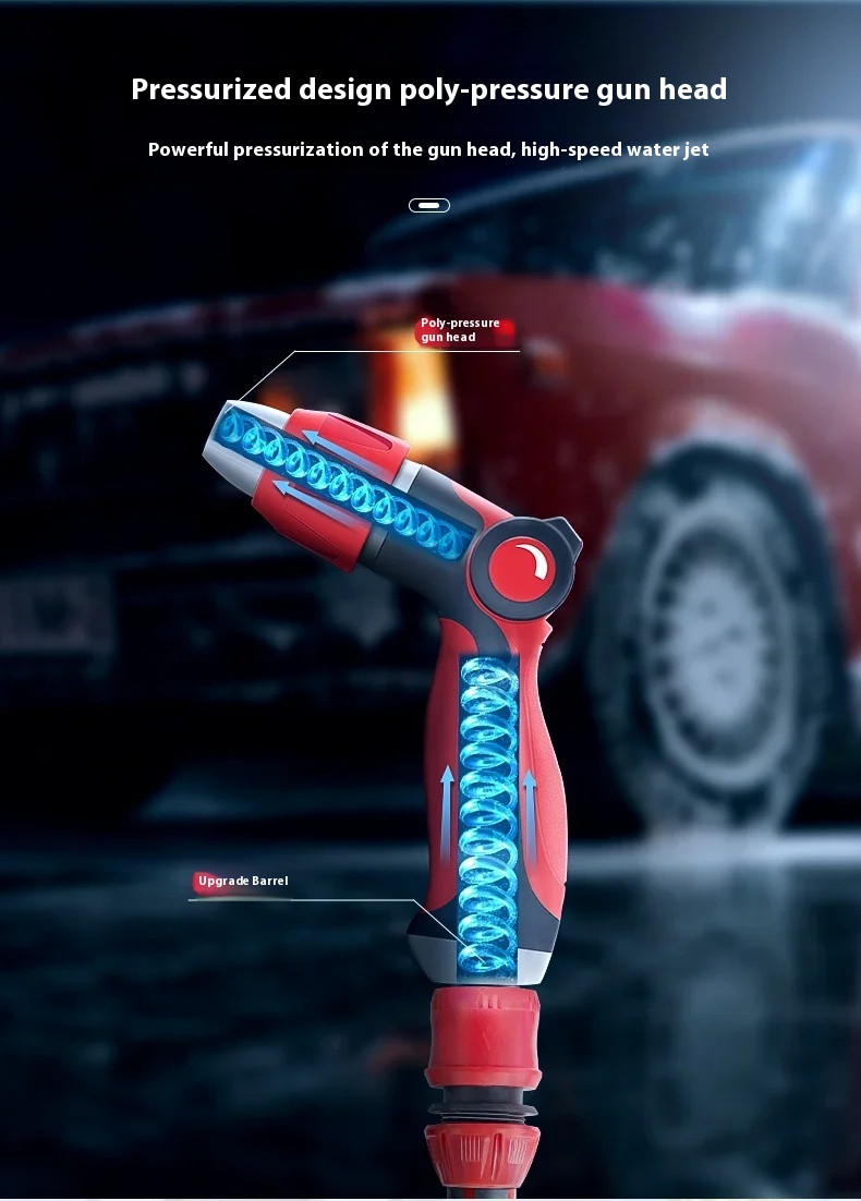 High-pressure Water Gun Car Wash Household 4 Minutes Soft Water Hose