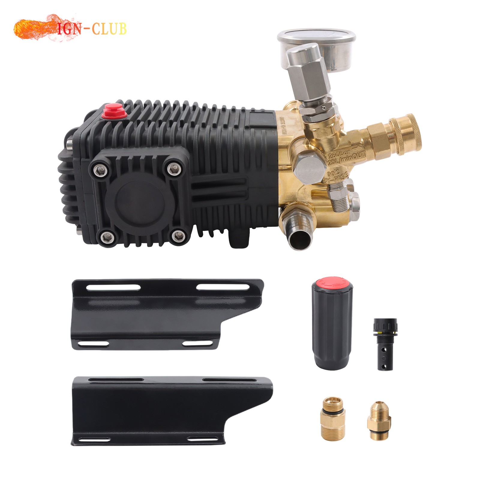 Belt Drive 5.6GPM 4.5 HP General Right Shaft 3500 PSI Pressure Washer Pump