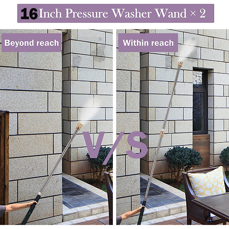 4000PSI High Pressure Washer Extension Wand Replace Lance Gutter Cleaner Nozzles