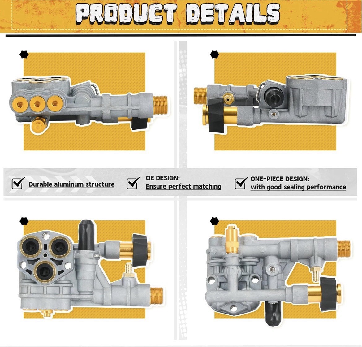 7108366 Pressure Washer Pump Manifold Replacement Kit for 510020 and 520006