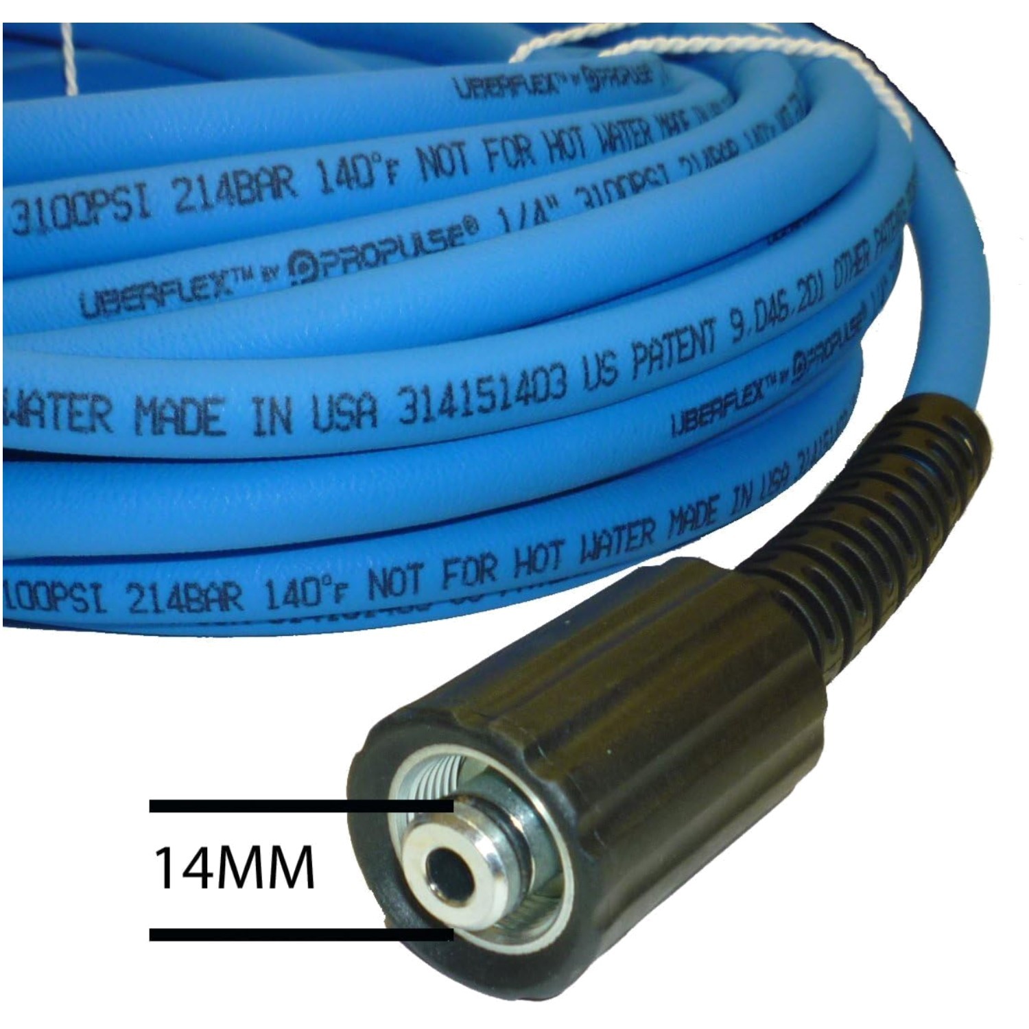 UBERFLEX Kink Resistant Pressure Washer Hose – 25 Feet