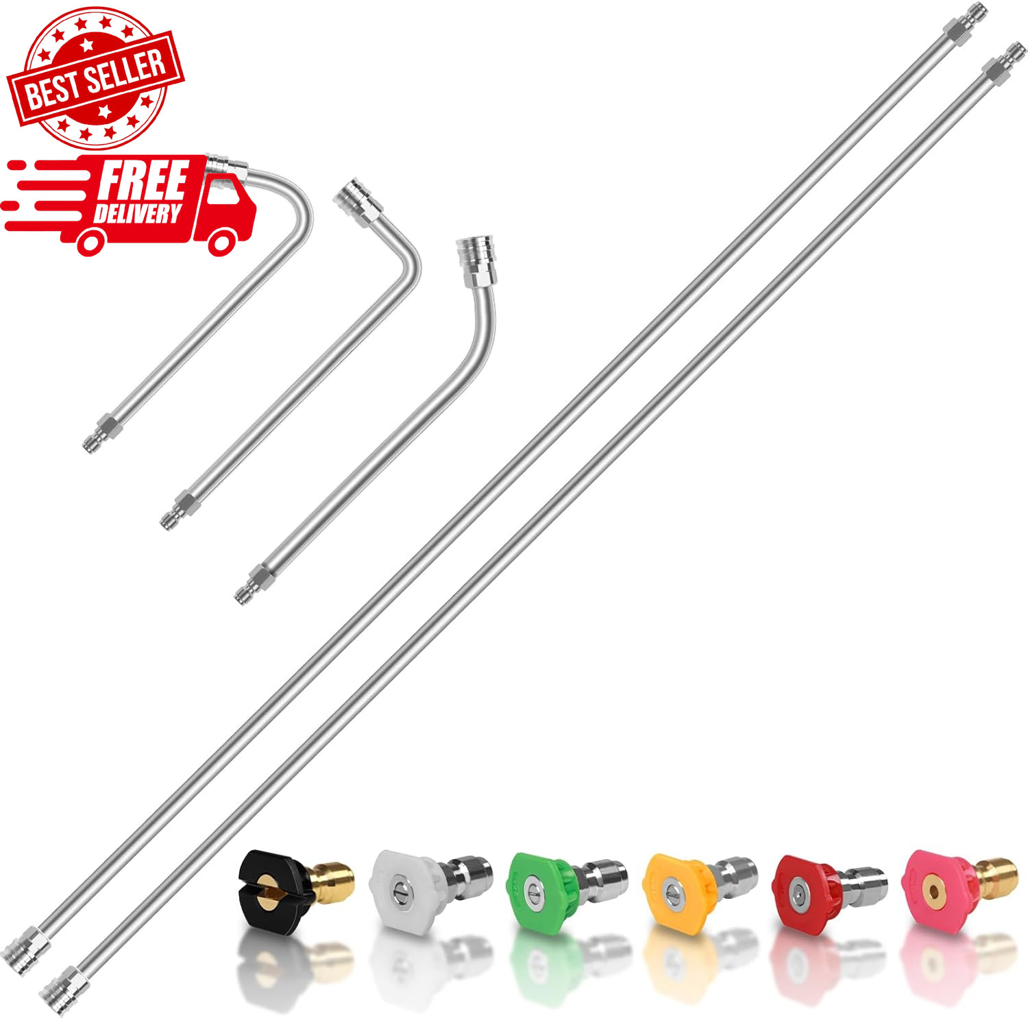 120″ Pressure Washer Extension Wand,2 Pack 60 Inch Stainless Steel Power Washer