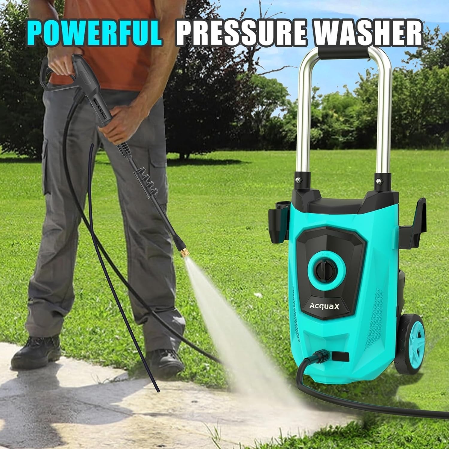 Electric Pressure Washer 4300 PSI 2.8 GPM Electric Power Washer TPU Hose Blue