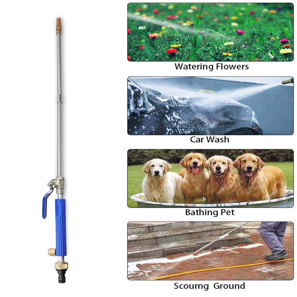 High Pressure Power Washer Wand, Watering Sprayer Cleaning Tool, Hydro Jet Wa…