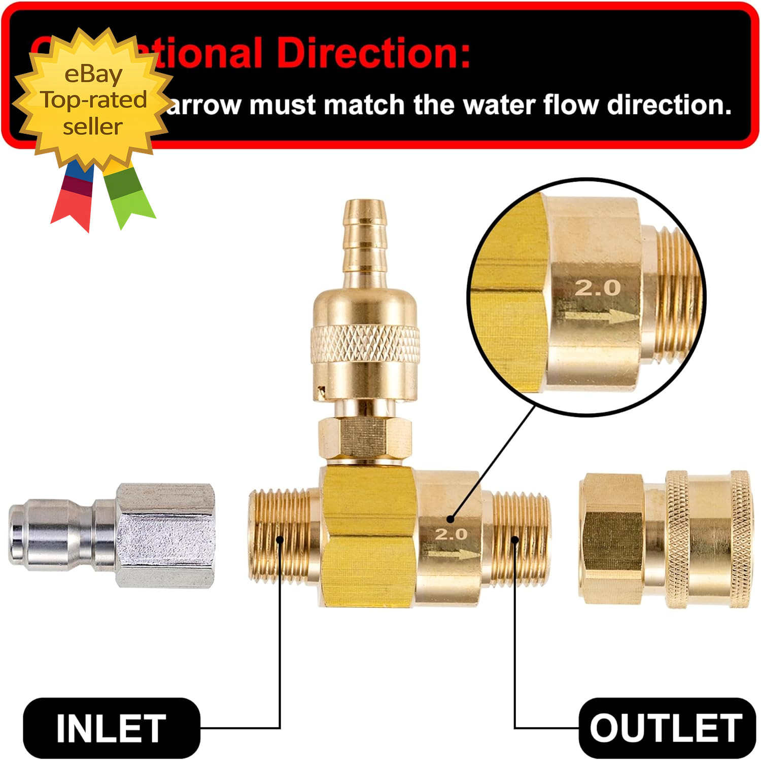 Downstream Injector for Pressure Washer Power Washer Chemical Injector Kit Soap