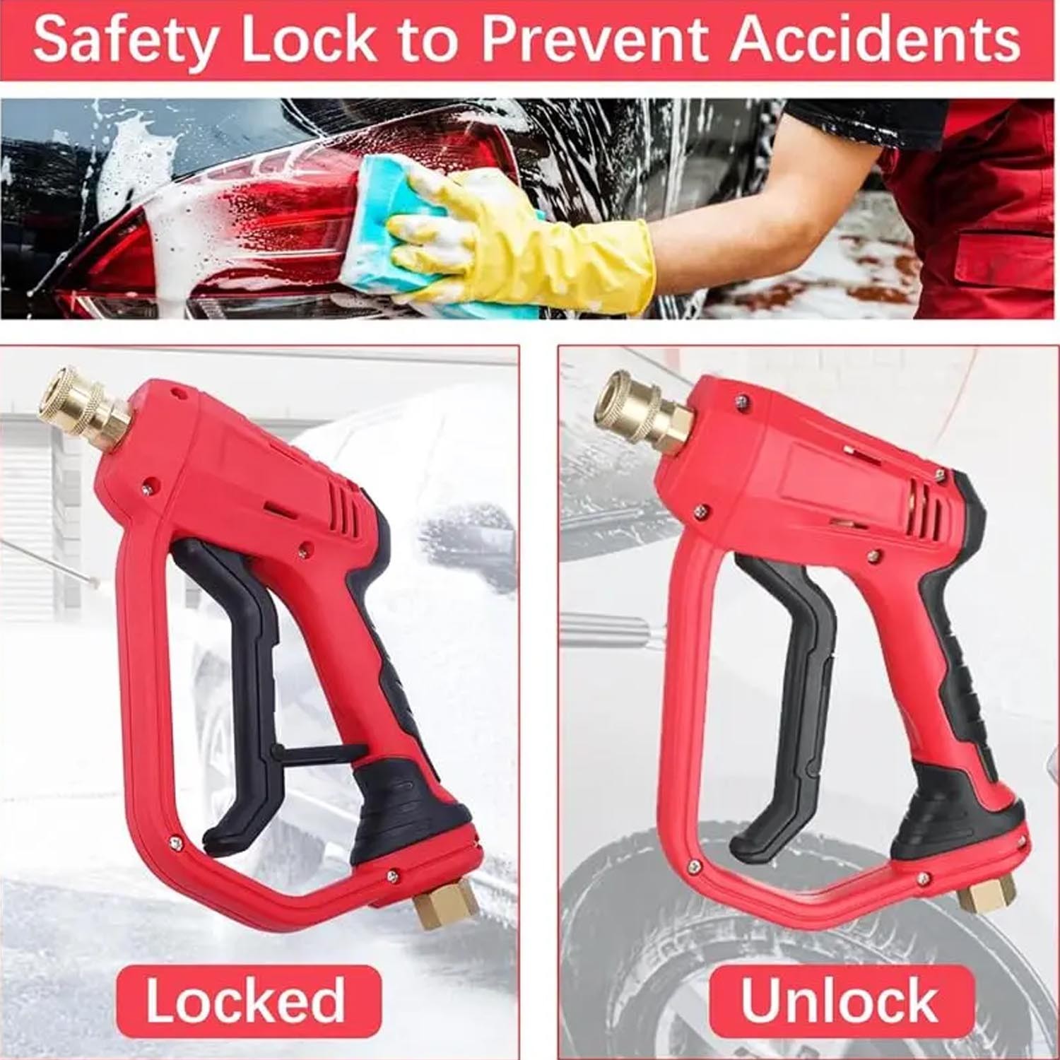 Foam Cannon Dual Connector Accessory for Pressure Washer 4000 PSI Car Wash Kit