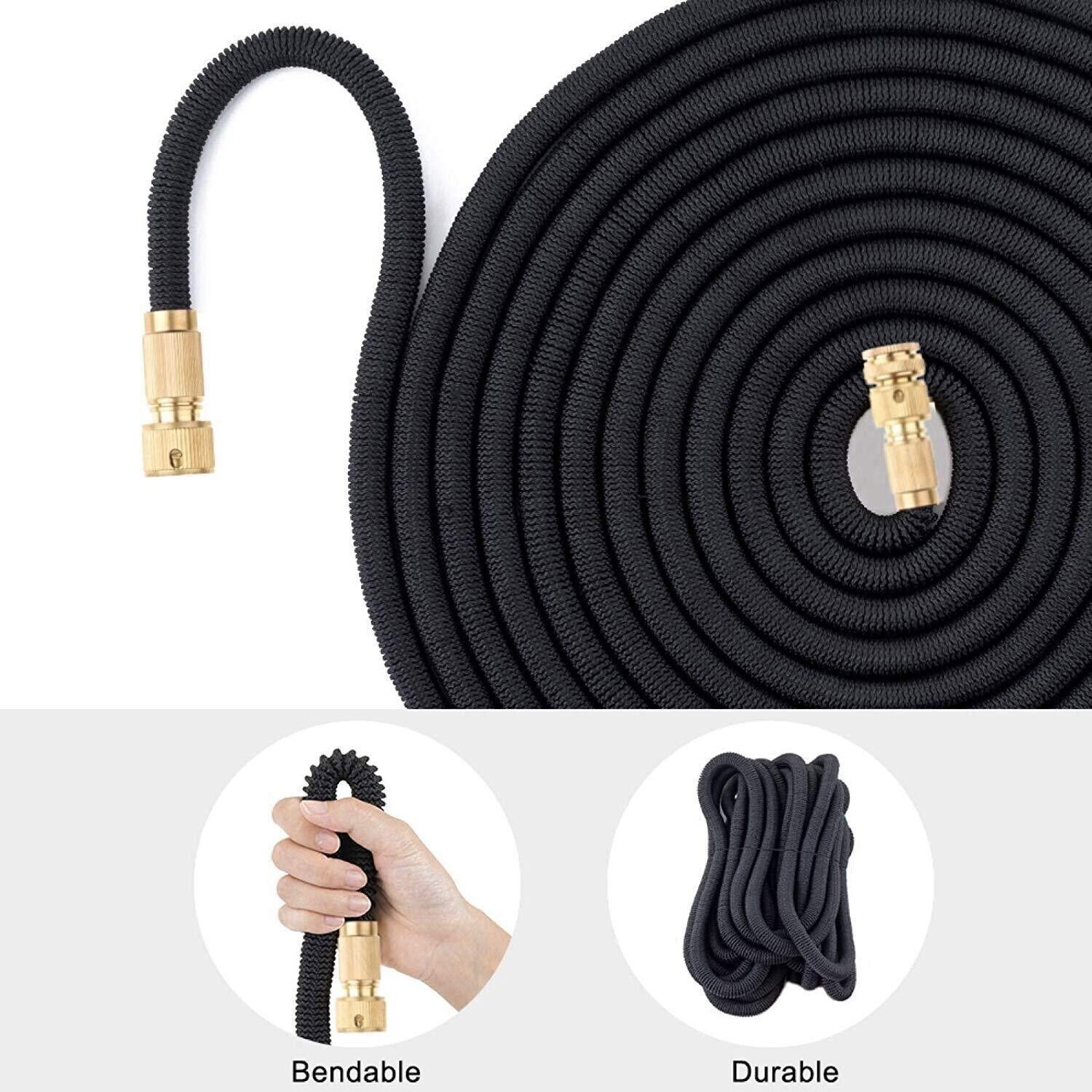 25ft, 50ft, 75ft, 100ft, Expanding Water Hose No-Kink Garden Hose with Nozzle
