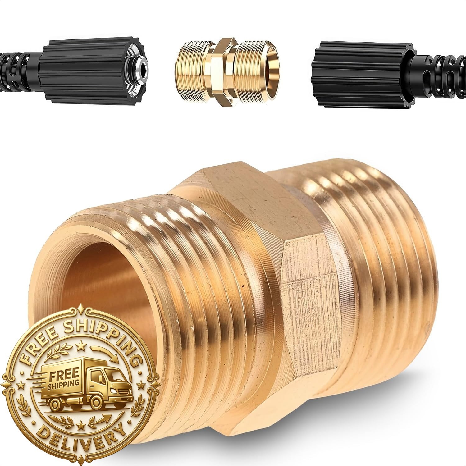 Pressure Washer Hose Connector – M22 14mm Pressure Washer Hose Coupler 4500 PSI,
