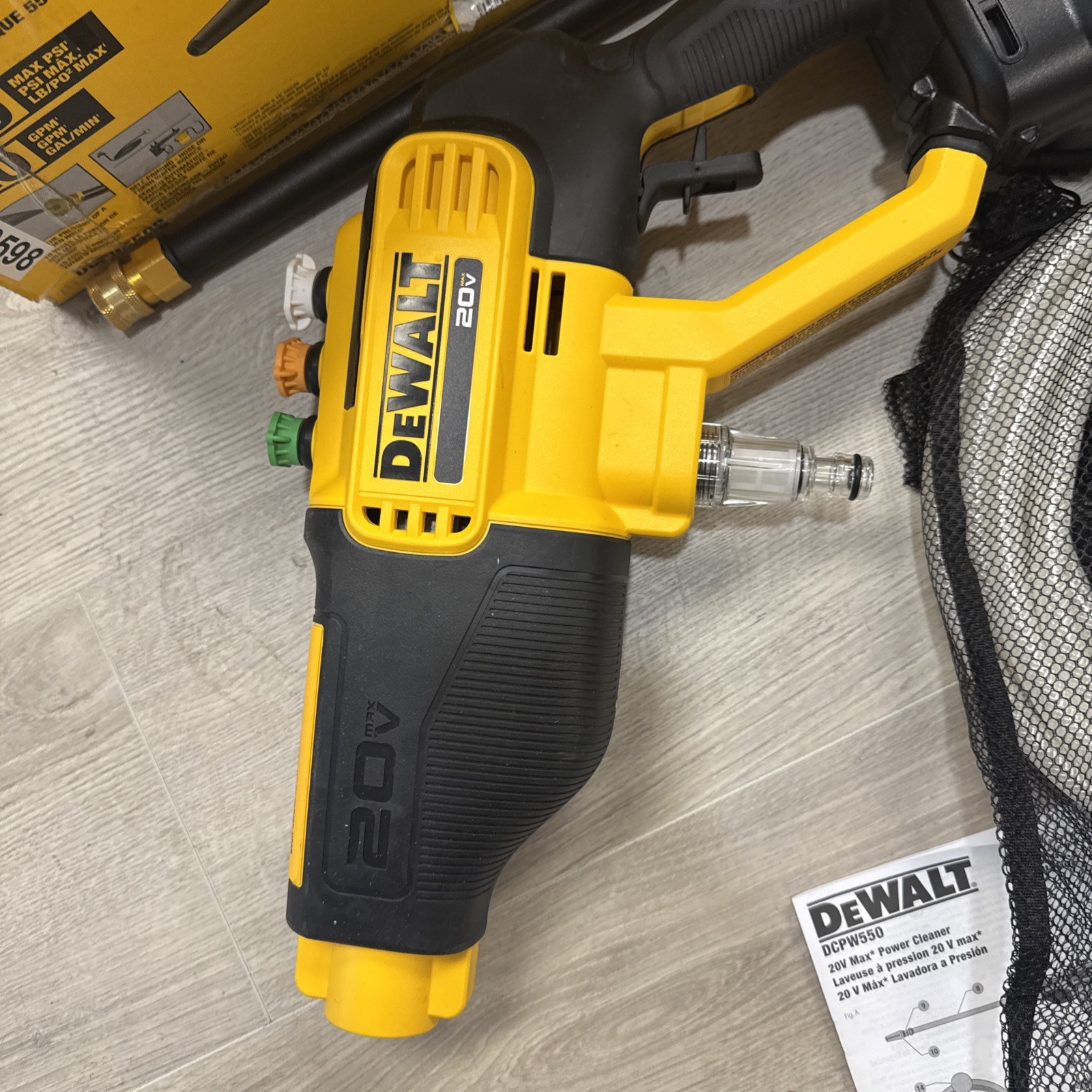 DeWalt DCPW550B 20V MAX 550 PSI Cordless Power Cleaner Open Box Tool Only