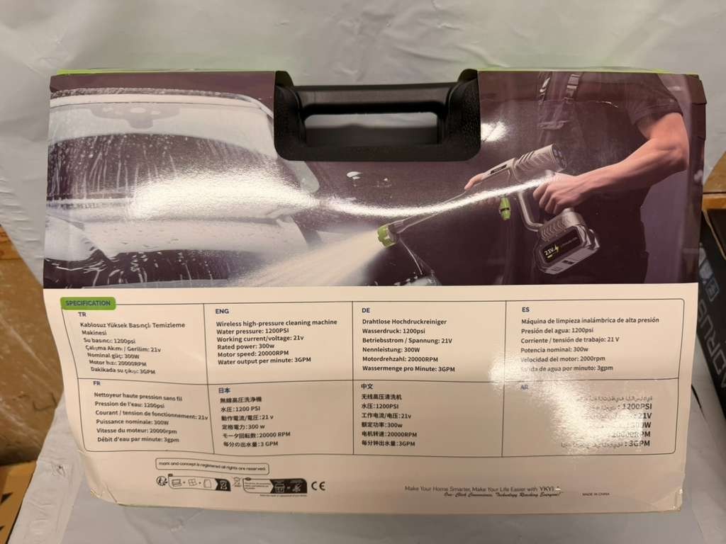 Cordless Pressure Washer Battery Powered; 990PSI Cordless Power Washer