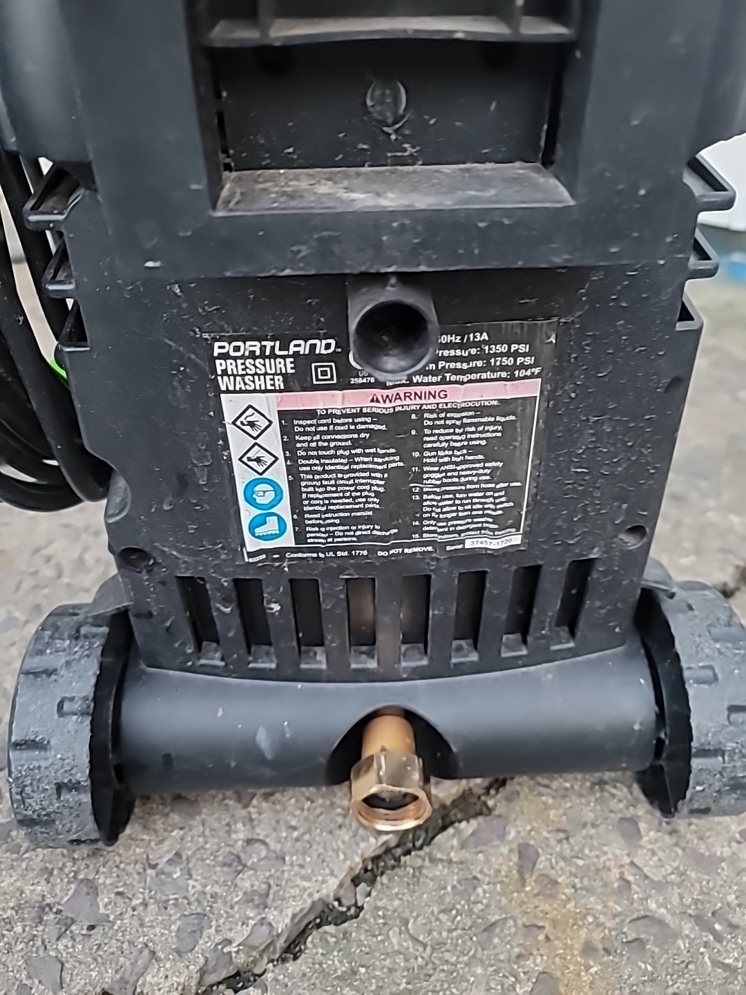 Portland 1750 PSI 1.3 GPM Corded Electric Pressure Washer