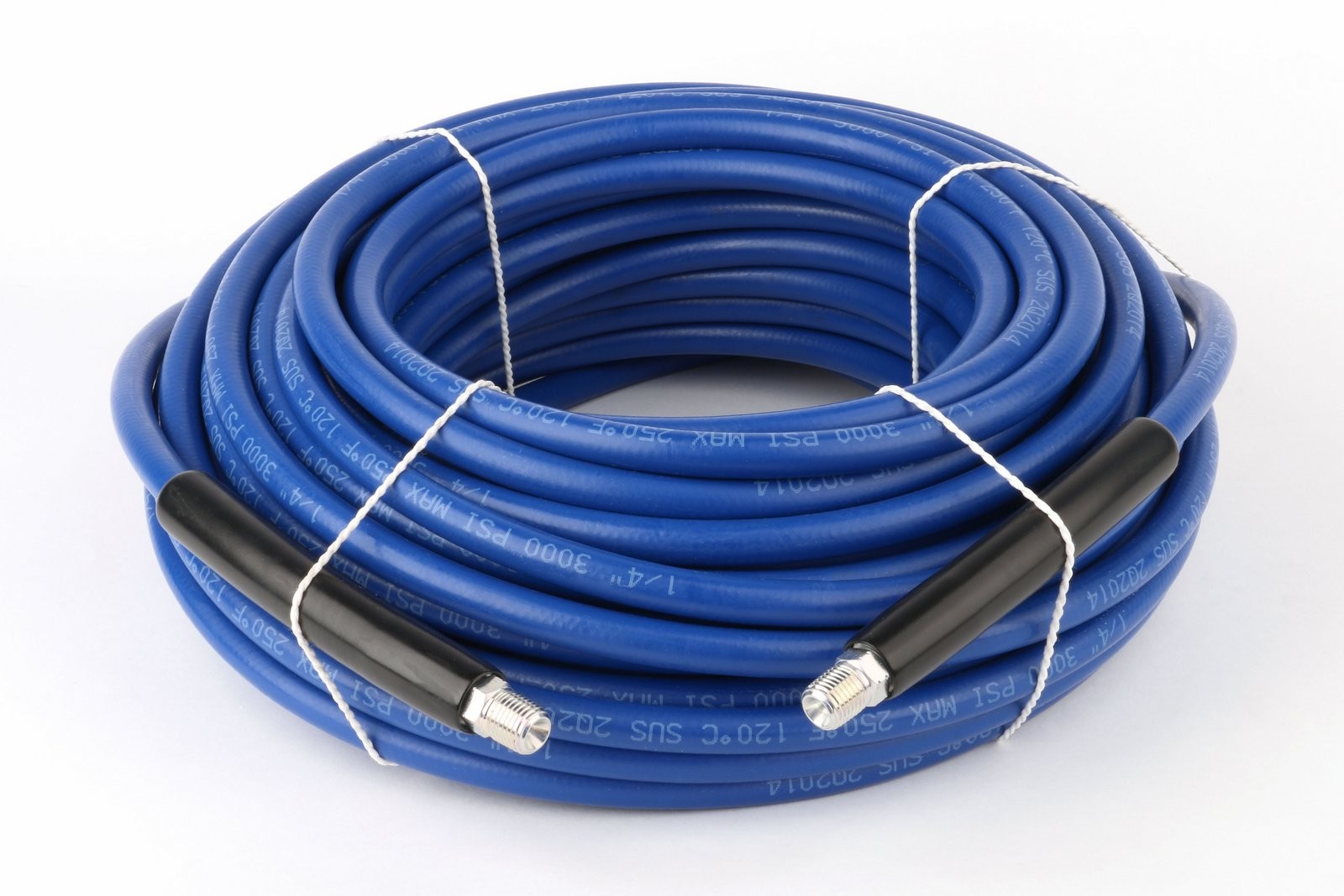 Schieffer 3000 PSI 1/4″ x 150′ Blue Non Marking Carpet Cleaning Hose 250 Degree