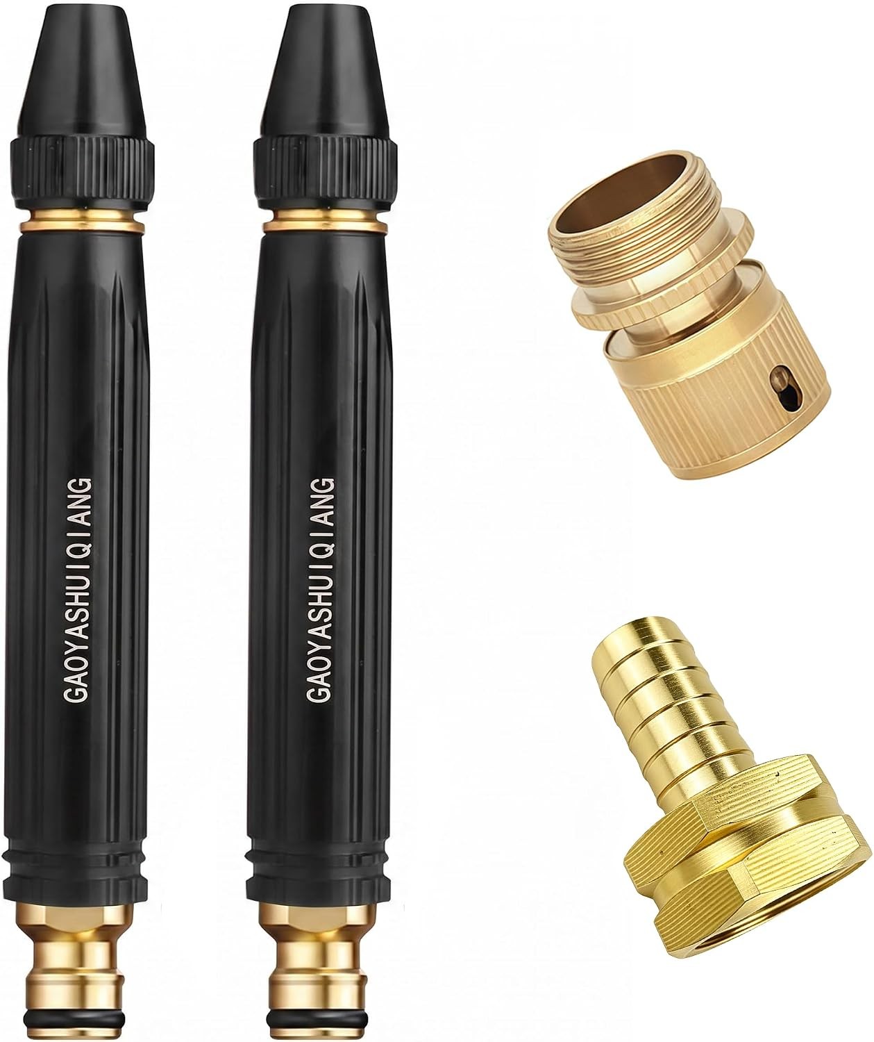 High Pressure Hose Nozzle 2 Pack Heavy Duty Power Washer Adjustable Twist Spray