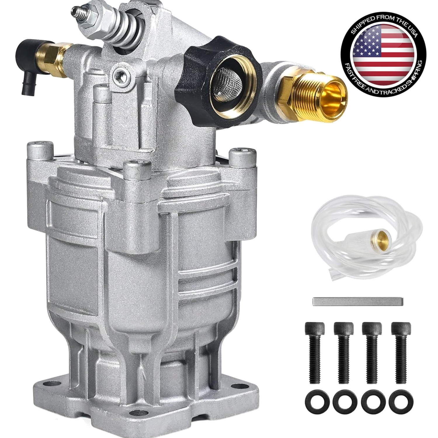 Pressure Washer Pump 3400 PSI 2.5 GPM 3/4 Inch Shaft Replacement Aluminum for…