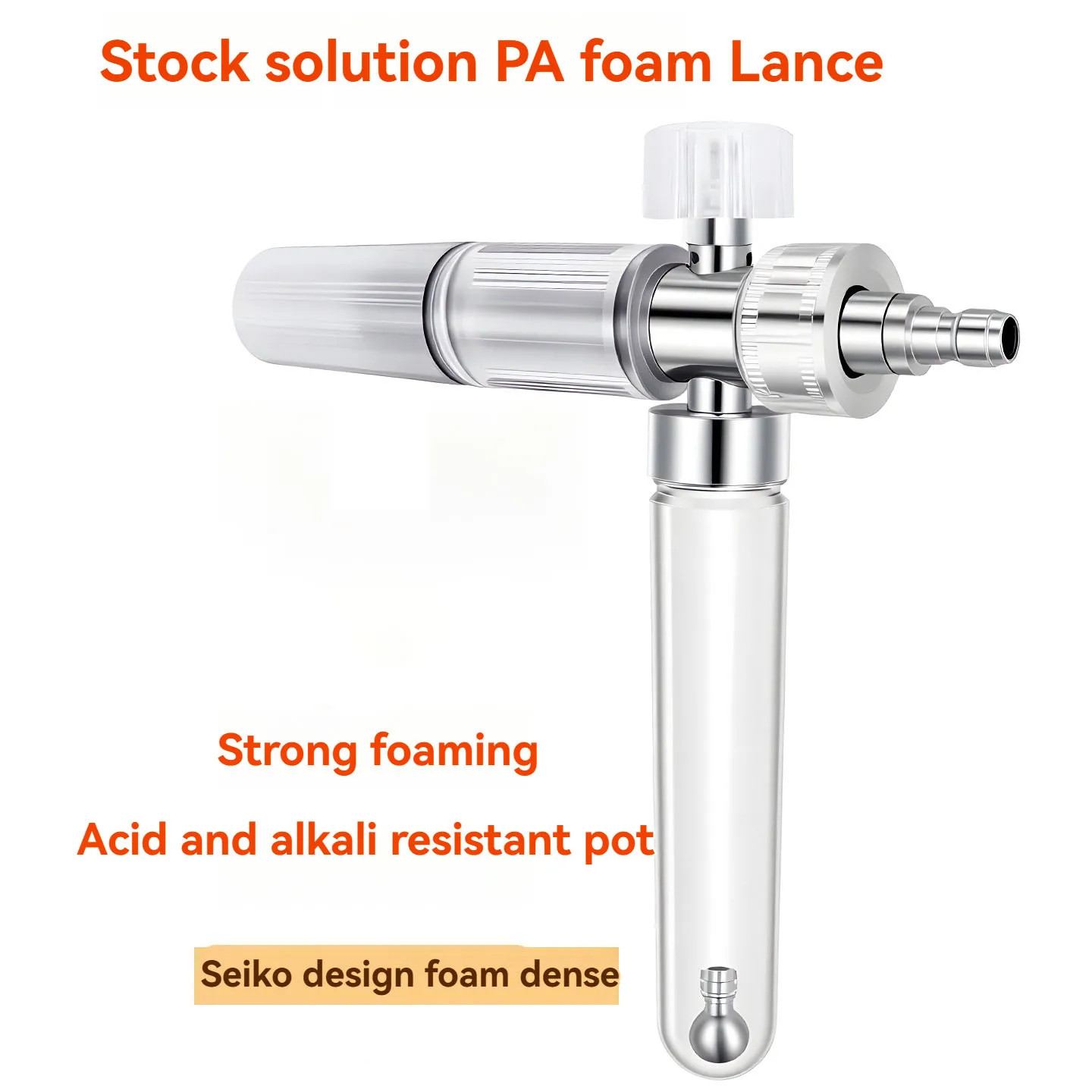 35Ml High Power Snow Foam Lance Foam Spray Pot, 1/4” Quick Connect Adjustable N