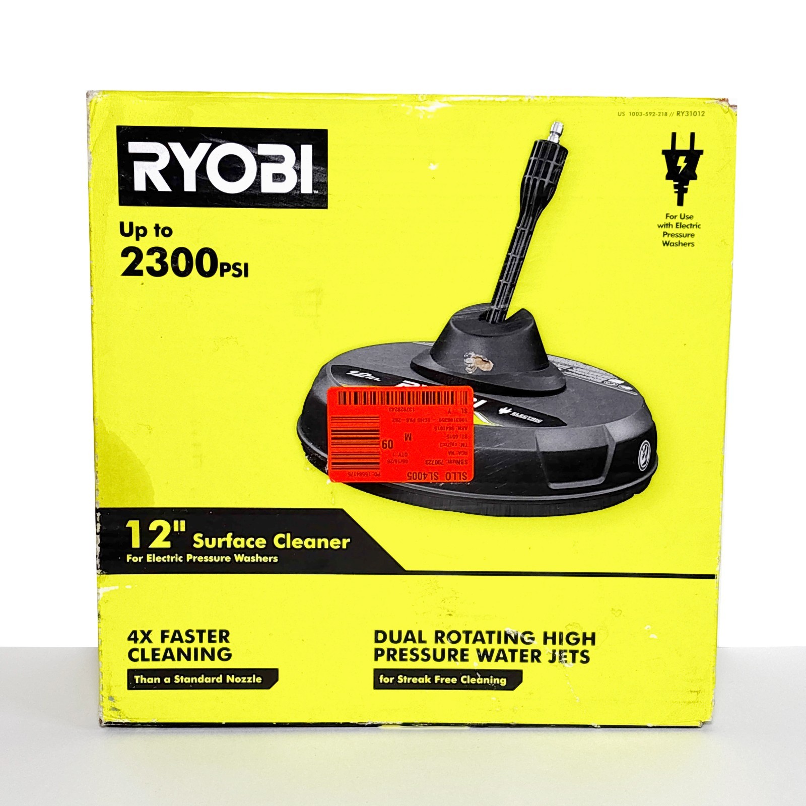 RYOBI RY31012 12 in. 2300 PSI Electric Pressure Washers Surface Cleaner