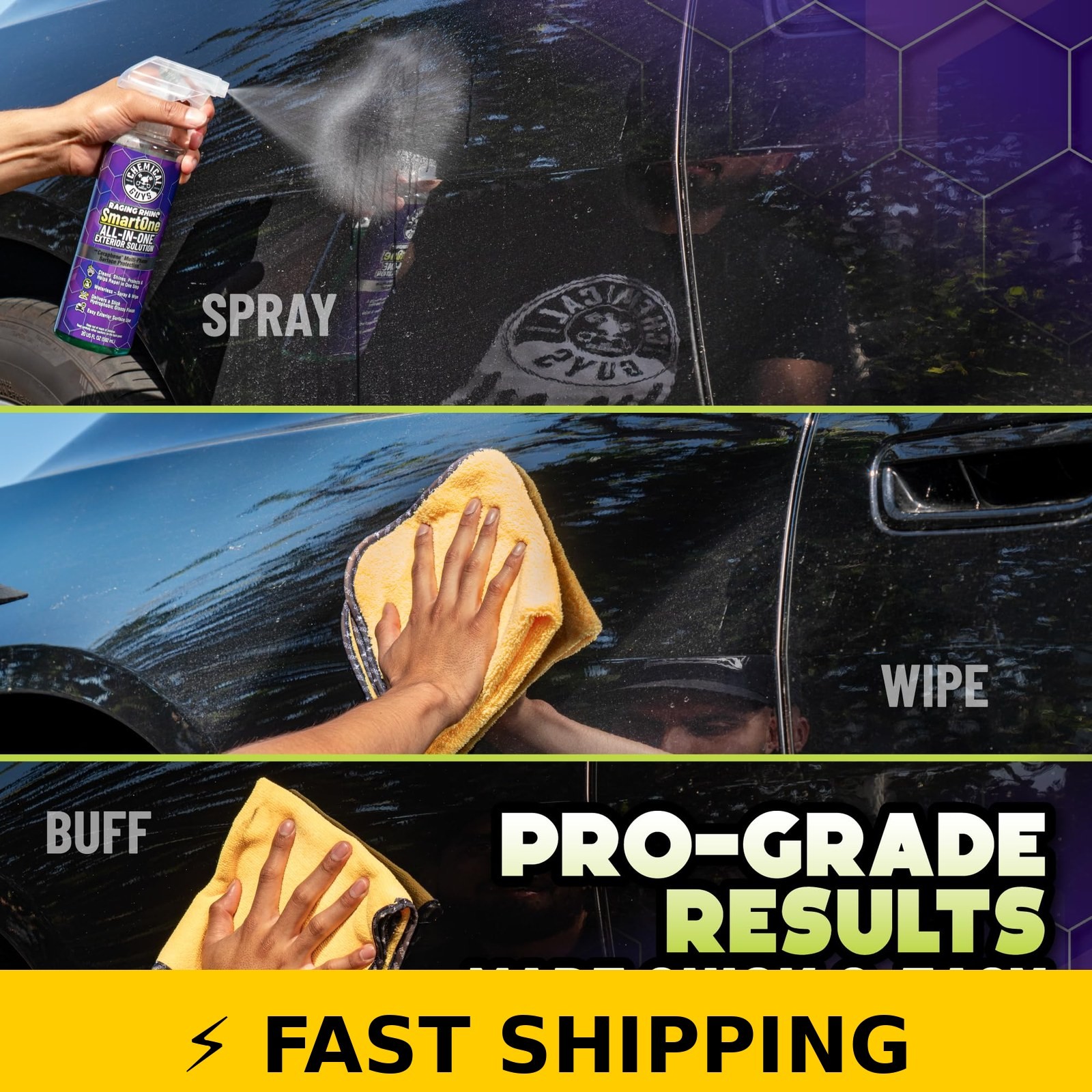 Chemical Guys Raging Rhino Waterless Car Wash, 20 Fl Oz