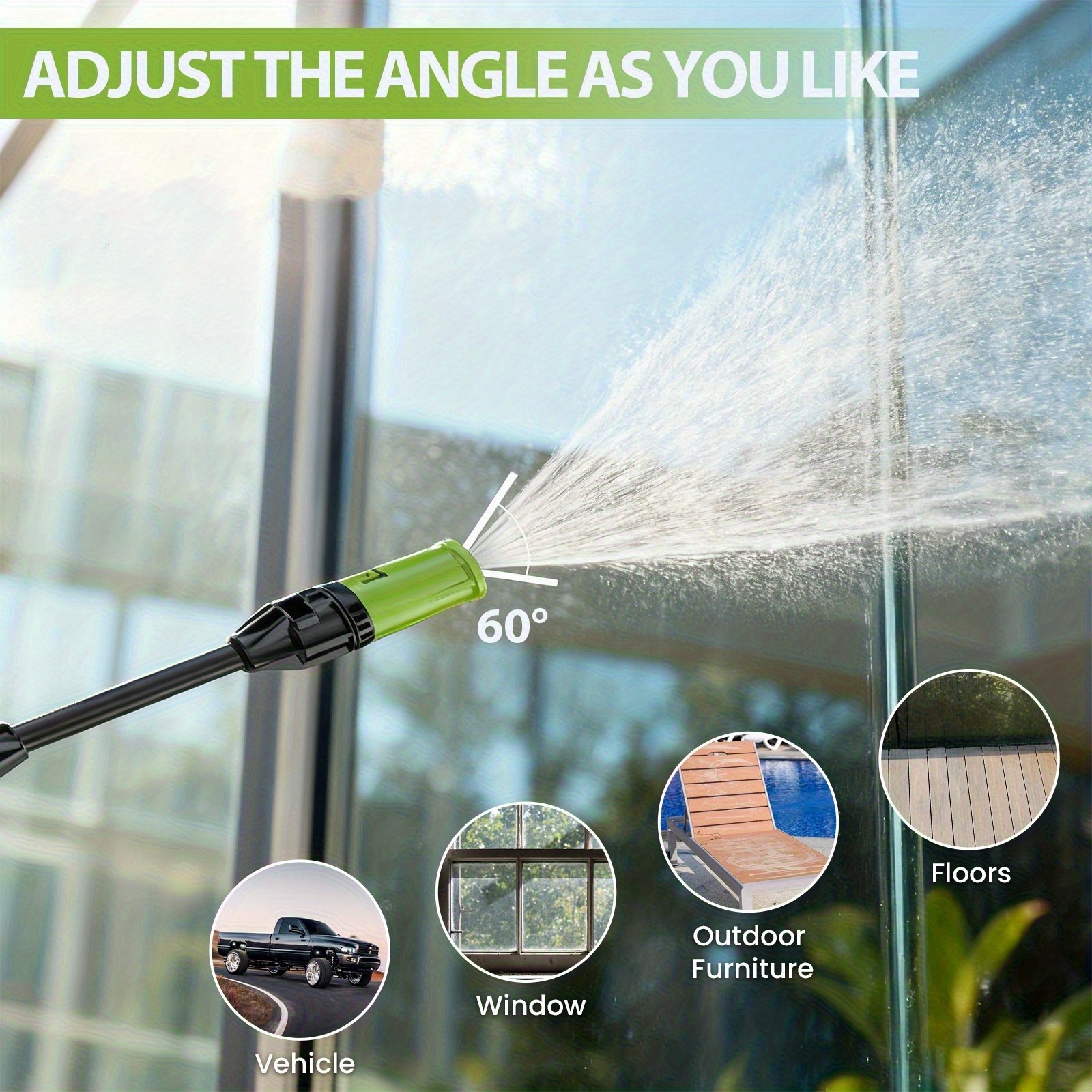 Electric Pressure Washer 1500W High Pressure Washer Portable with 4 in 1 Nozzle