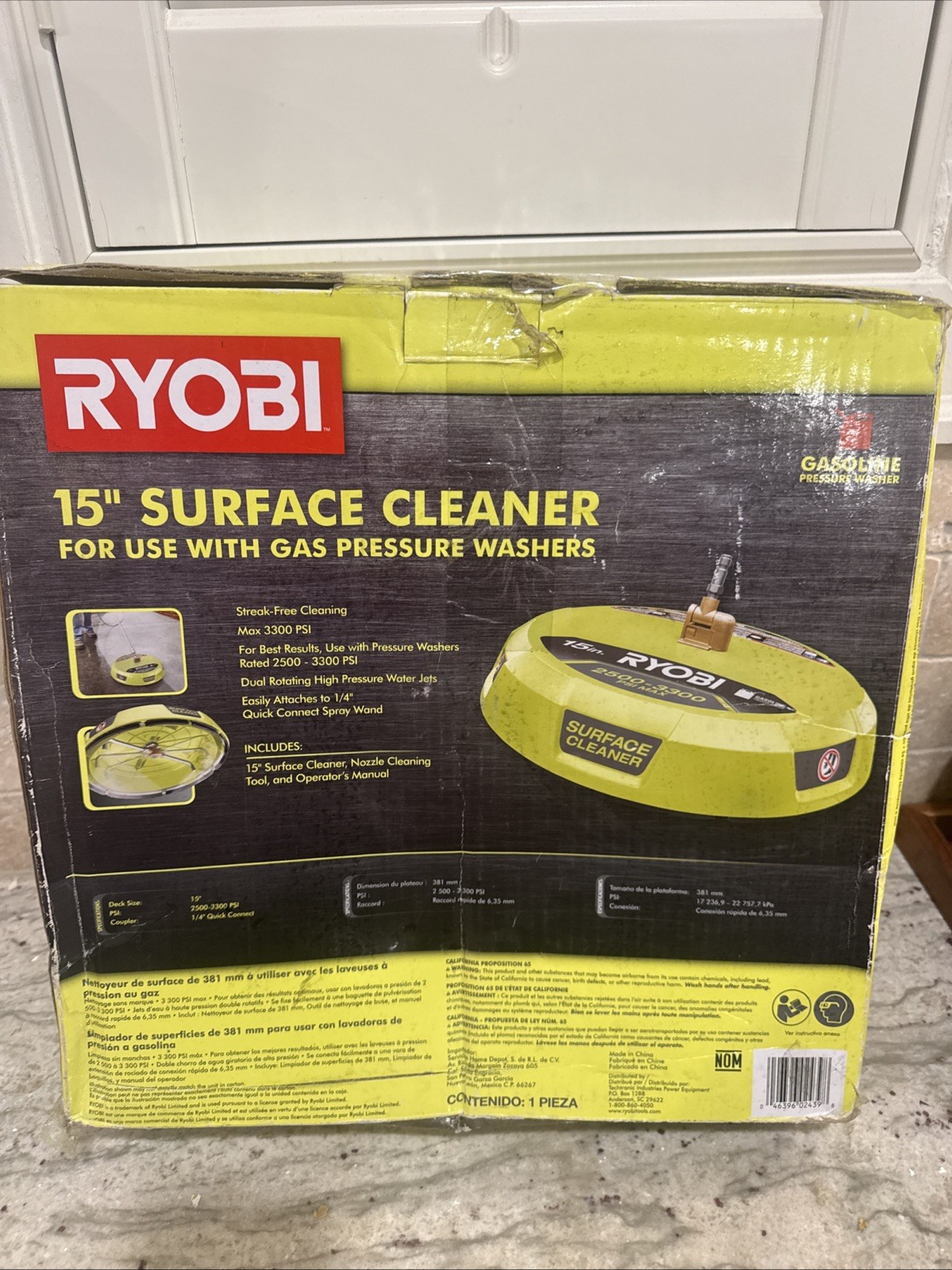 Ryobi RY31SC01 15 inch 3300PSI Surface Cleaner