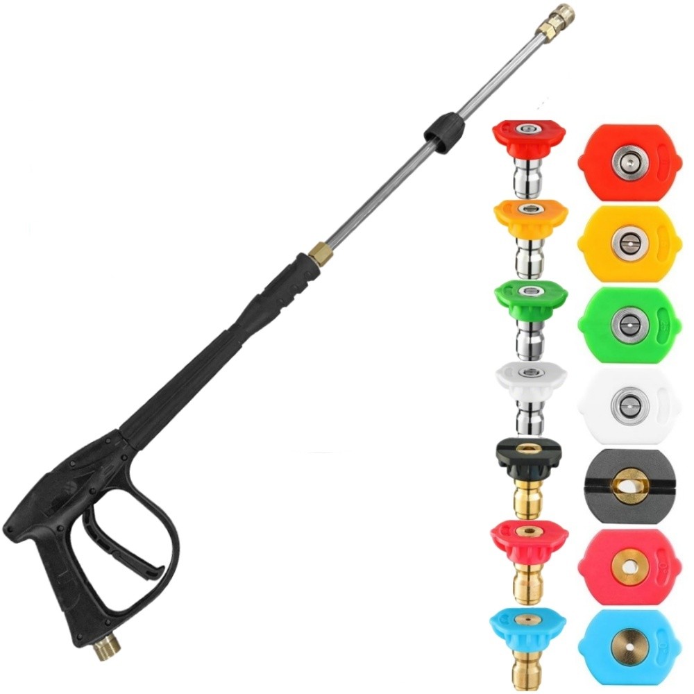 High Pressure 5800PSI Car Power Washer Gun Spray Wand Lance Nozzle Kit