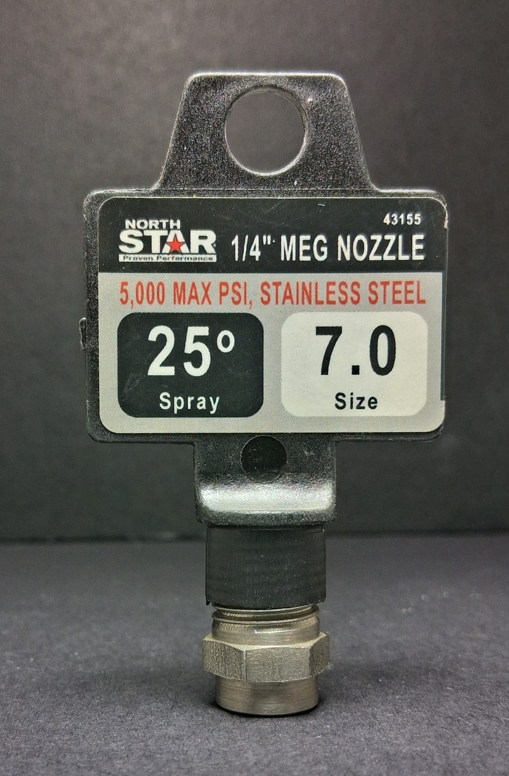 USA Meg 25070 Jetwash 25°, Size 7.0 Pressure Washer Spray Nozzle 1/4″ NPT S/S