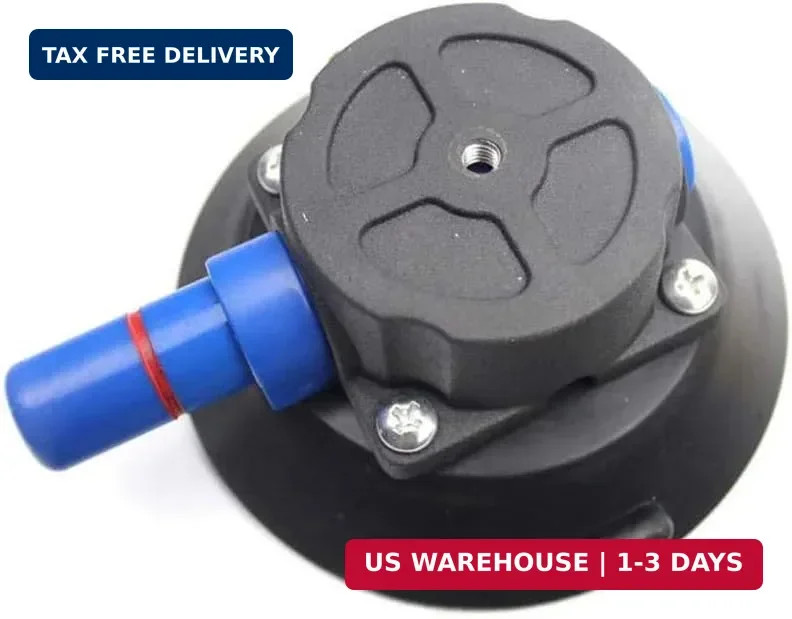 4.5 Inch Rubber Vacuum Suction Cup with Polycarbonate Accessory Mount (4.5″ Suct