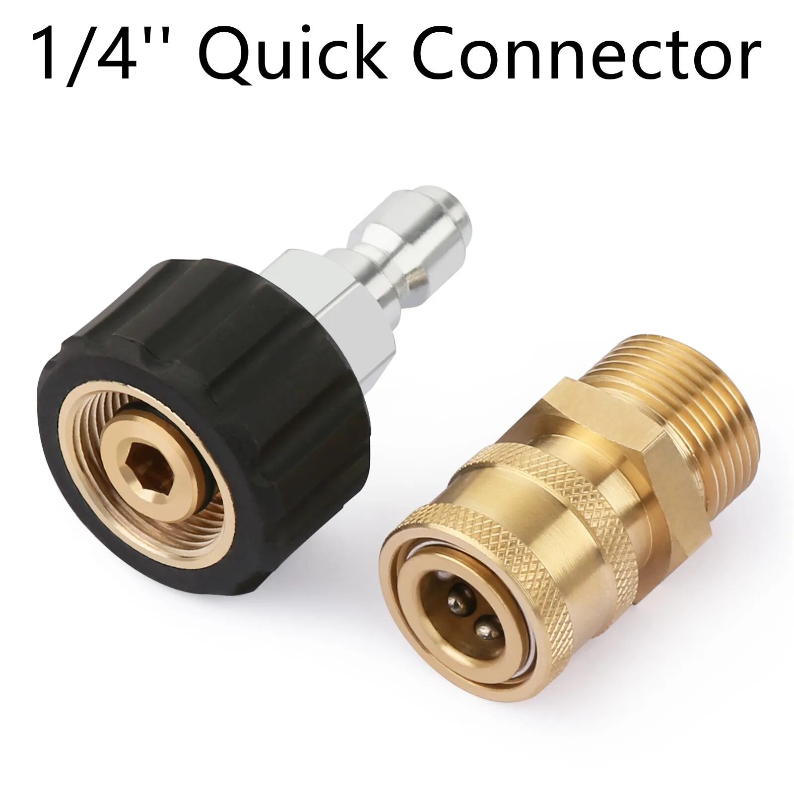 High Pressure Washer Adapter Set Quick Connector M22 (M22-14MM) to 3/8” & 1/4”