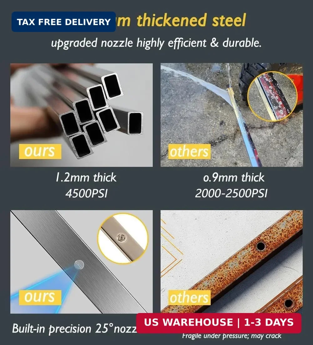 60cm/24in Radiator Cleaning Wand – Over 4500PSI Portable Pressure Washer Tool fo