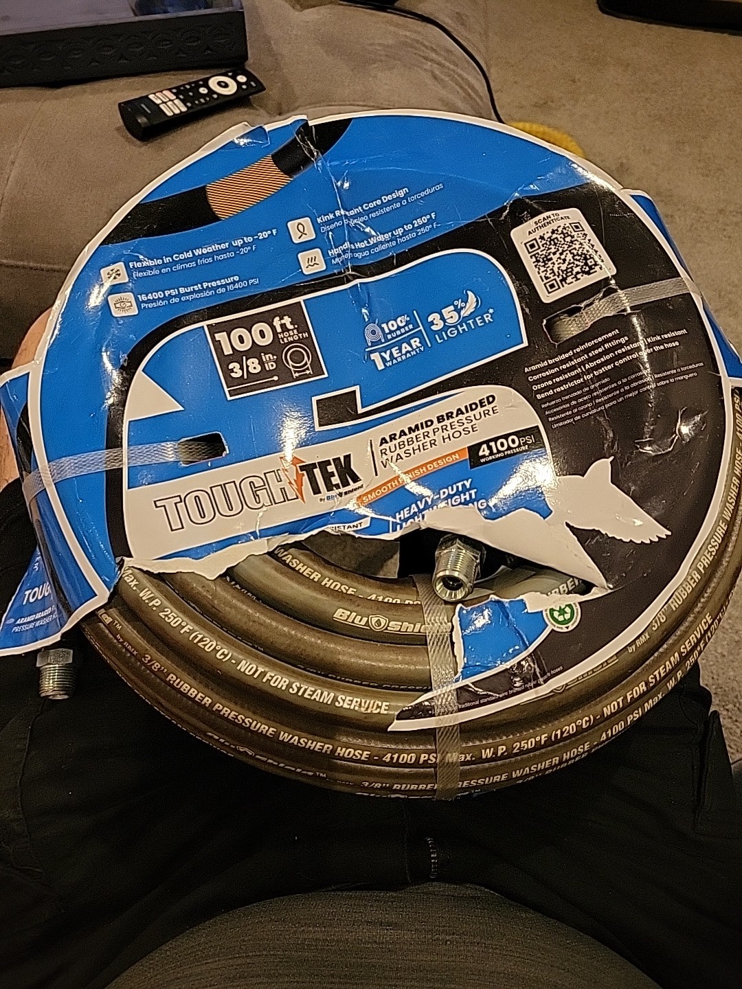 BluShield – BluBird Pressure Washer Hose 4100 PSI Gray