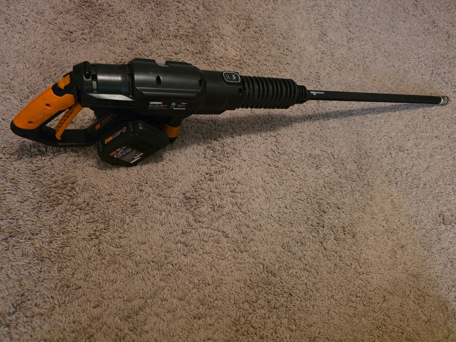 WORX HYDRO SHOT, 450PSI,40V,2 BATTERIES, 1 CHARGER, Model #WG644