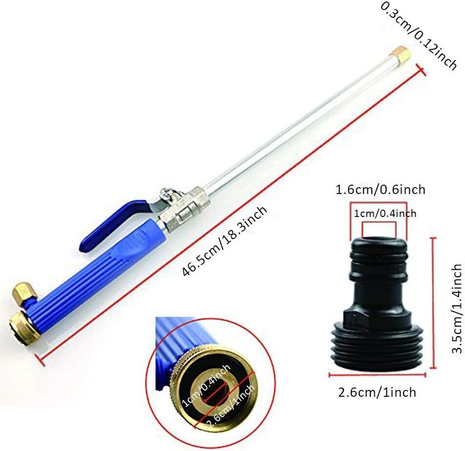 High Pressure Power Washer Sprayer Water Spray Gun Wand Garden Hose w/ 2 Nozzle