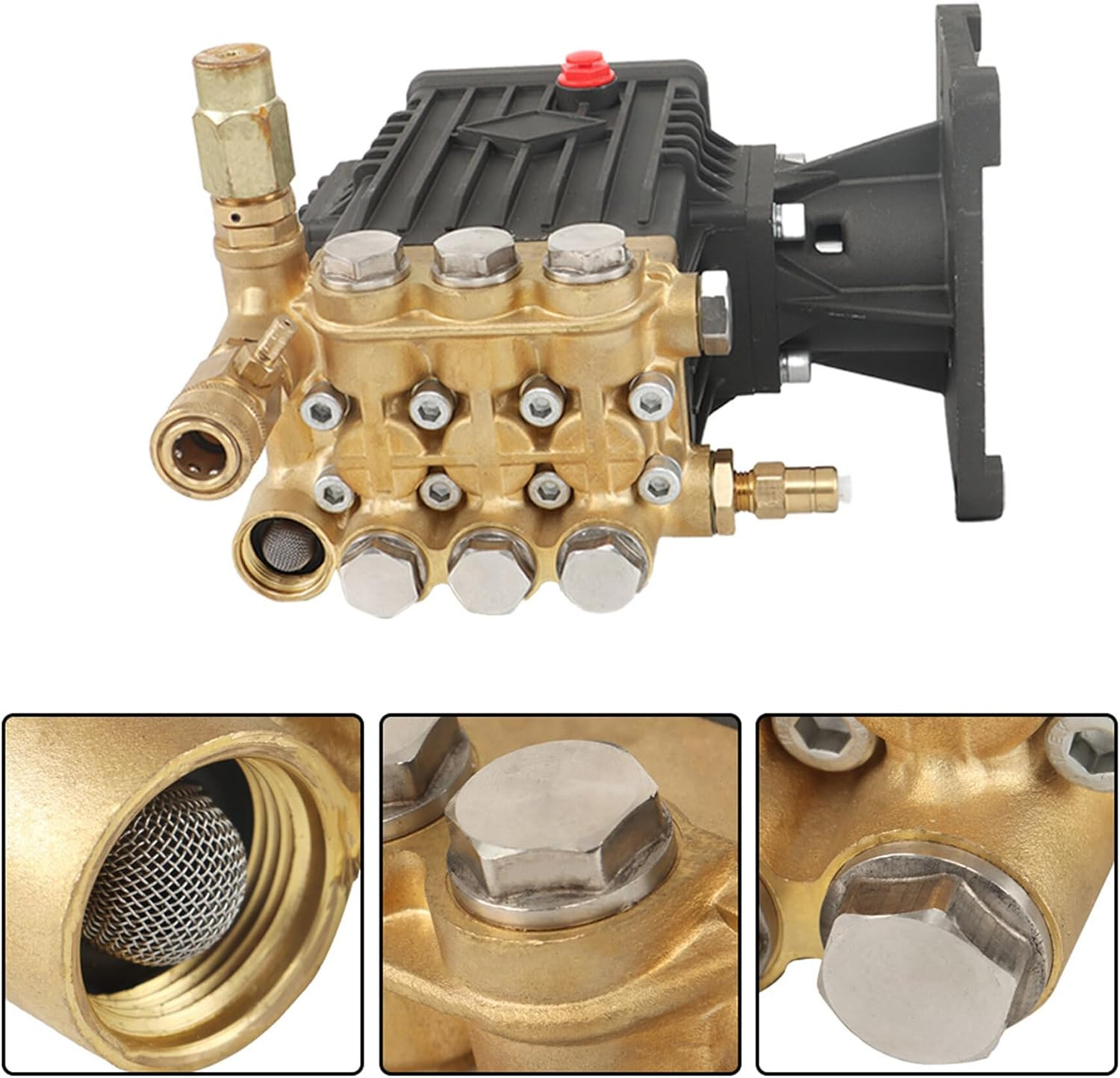 4400PSI 4GPM Pressure Horizontal Washer Pump 1In Shaft Power Washer Pump