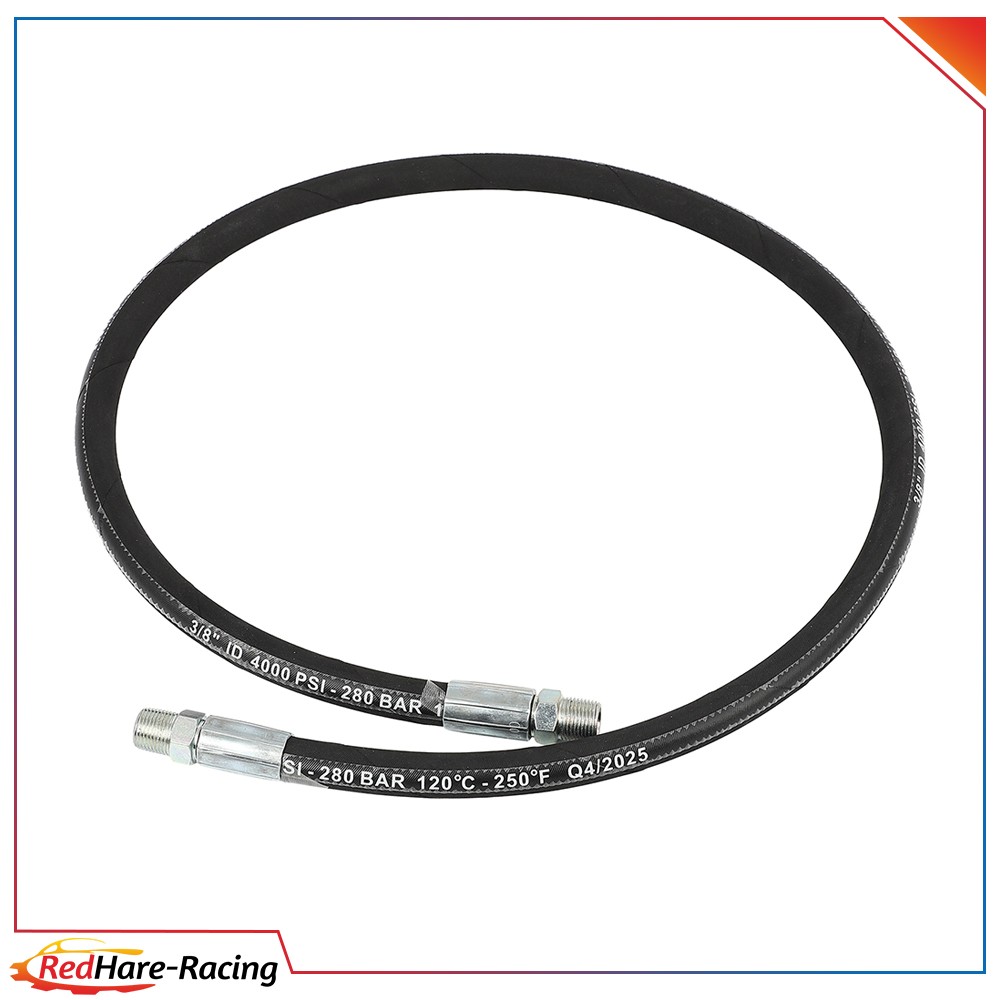 4000PSI Pressure Washer Whip Hose – Swivel 4 FT 3/8 NPT Solid + M22 Female