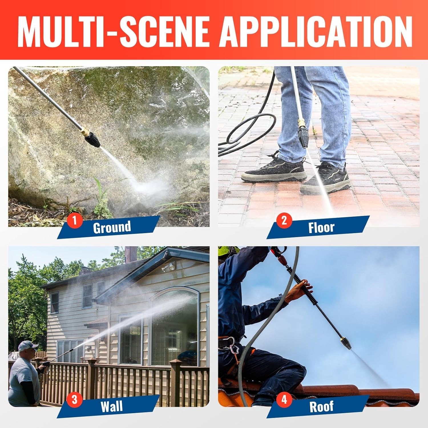 Turbo Pressure Washer Nozzle – 4.0 GPM, 360° Spray for Superior Cleaning