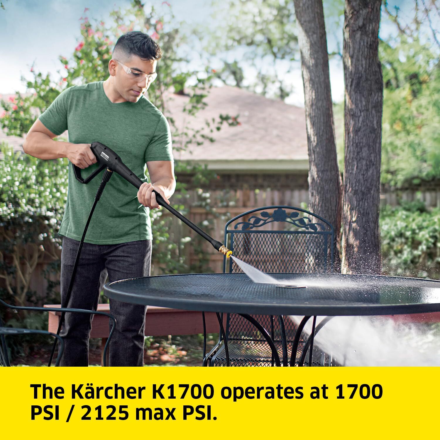 Kärcher K1700 Electric Pressure Washer, 3 Spray Nozzles, Detergent Tank,1.2 GPM