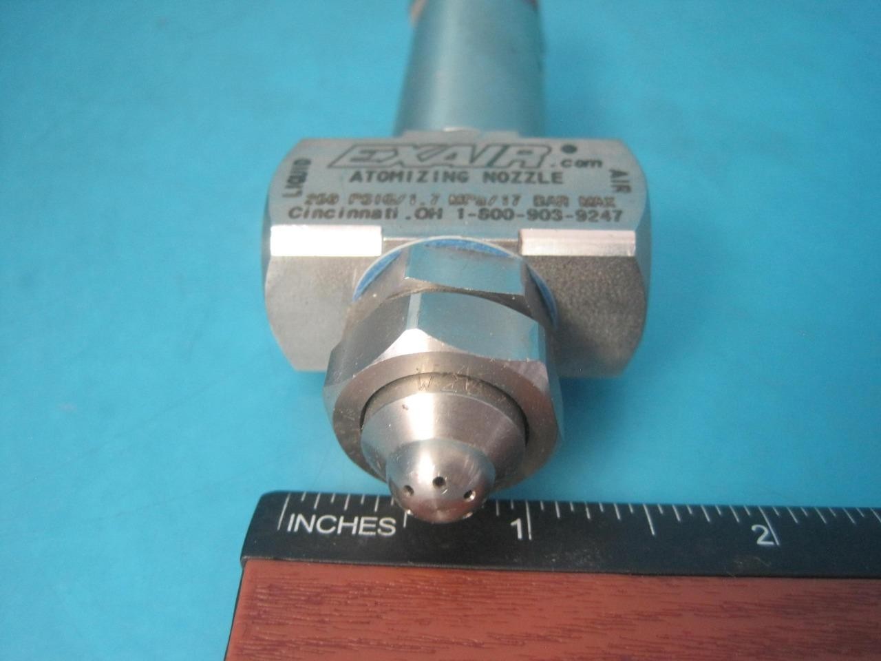 EXAIR Atomizing Spray Nozzle: Pressure, Low, 1 to 3.8 gph, 8″ Diameter No Drip