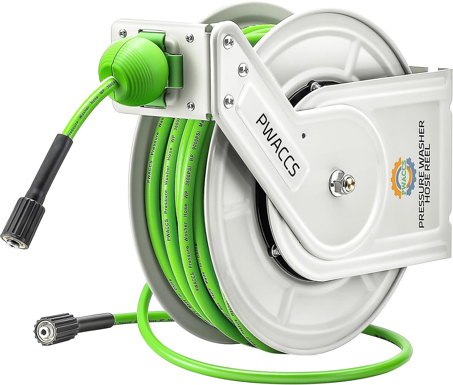 Retractable Pressure Washer Hose Reel 1/4x60ft 3600 PSI Auto Rewind