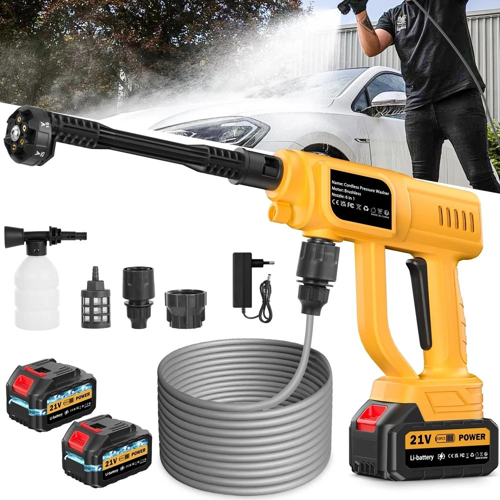 Cordless Pressure Washer Battery Operated, 1700PSI Portable Cordless Power