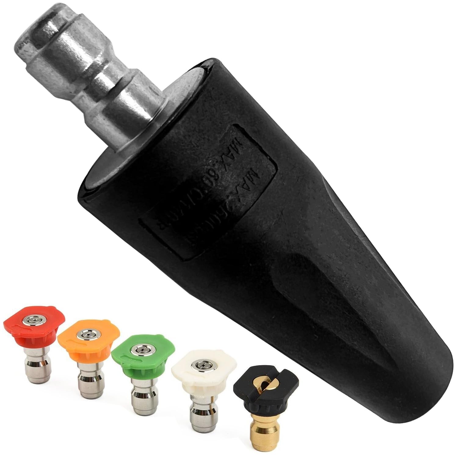 Pressure Washer Turbo Nozzle 2600 PSI 2.0 GPM Rotating Power Washer Tips with…