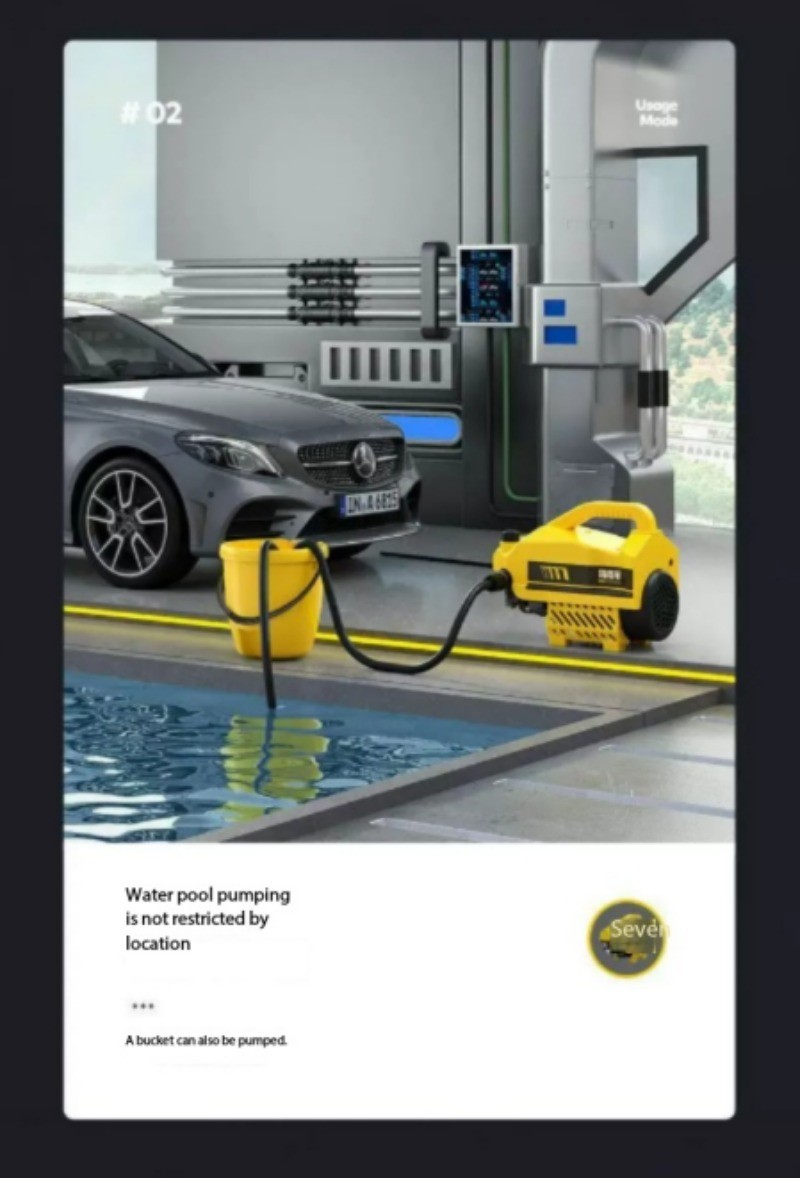 High Pressure Car Wash Machine Water Pump High Power Water Gun Cleaning Machine
