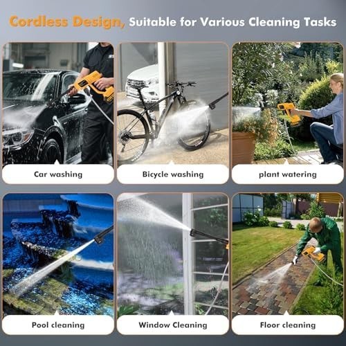 Cordless Pressure Washer Battery Operated, 1700PSI Portable Cordless Power