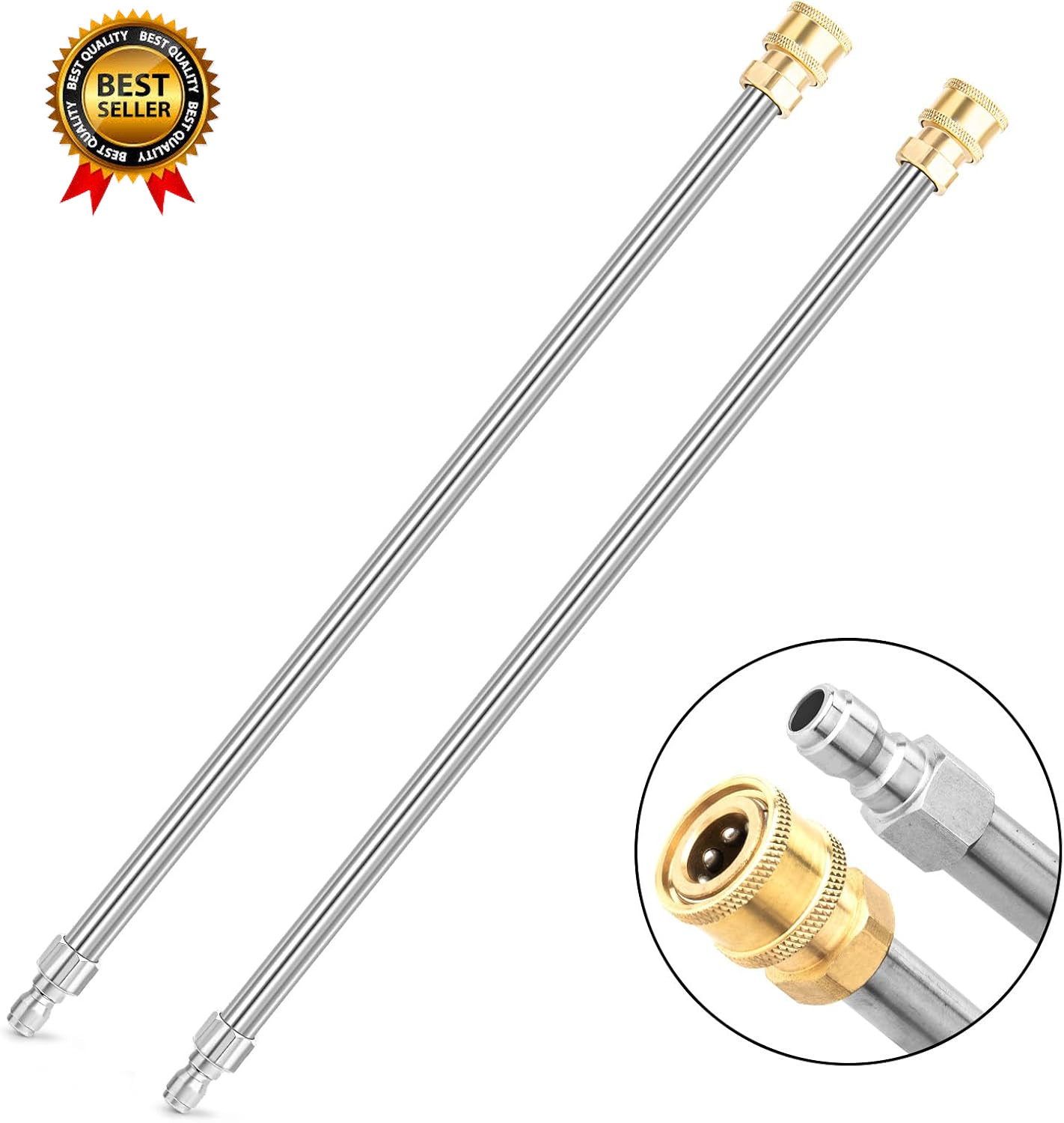 Pressure Washer Extension Wand 2 Pack 17 Inch Stainless Steel Heavy Duty…