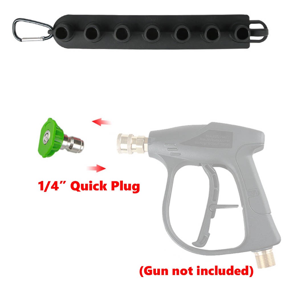 4000PSI Pressure Washer Nozzle 7 Spray Tips w/ Storage Holder 1/4″ Quick Connect