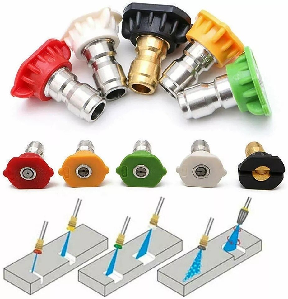 1/4″ High Pressure Washer Gun 4000 PSI Car Wash Foam Spray Short Wand w/5 Nozzle